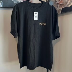 Vans Black Tee with Texas Print